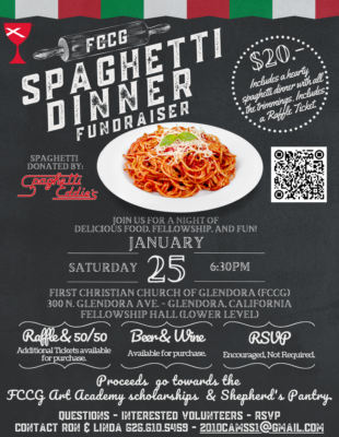 Spaghetti Dinner Fundraiser 1.25.25